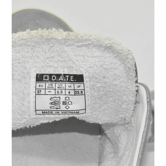 A6 Auth D.A.T.E. Stardust Silver Nubuck Leather Low Top Sneakers Size 6.5 EU 37 - Picture 6 of 6